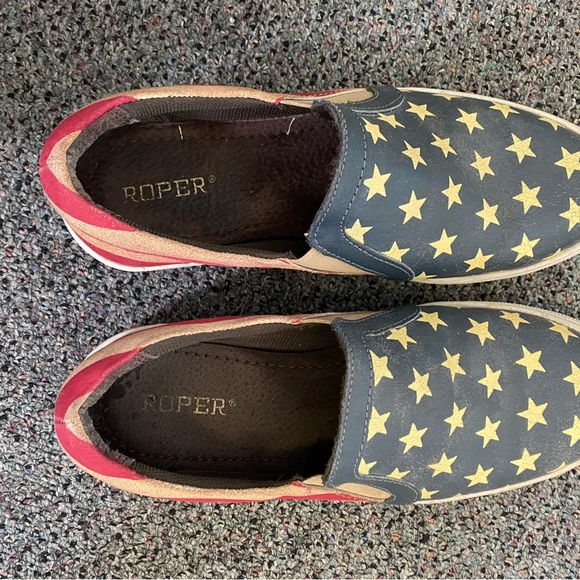 Roper Shoes - Roper Women's Navy Star Slip-On Sneakers